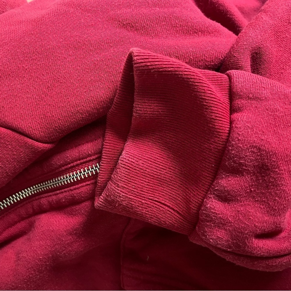 ORIGINAL FAKE sz 2 US sz S Red Zip Up Fleece Hoodie Medicom Toy KAWS - Picture 15 of 16